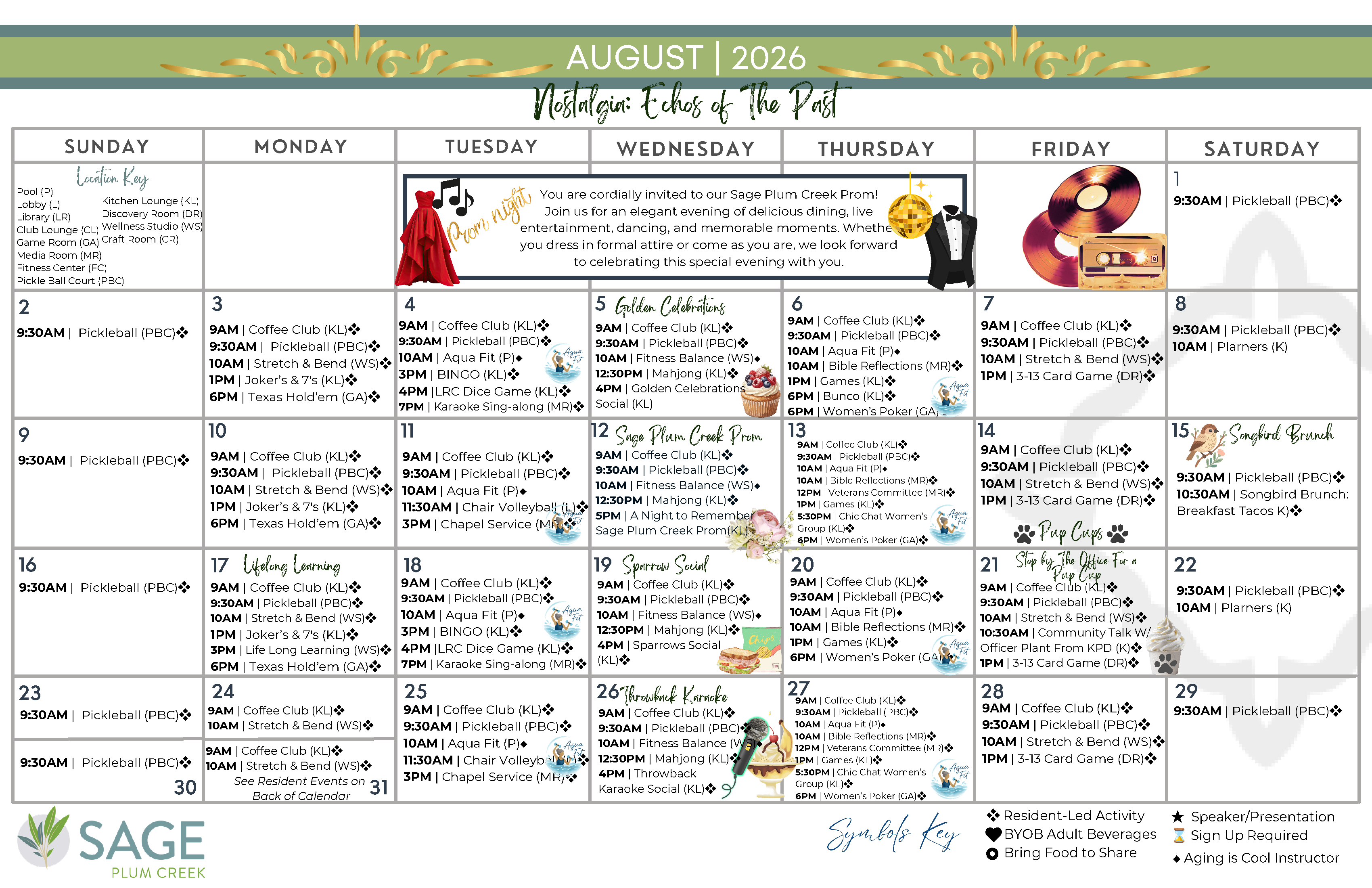 Resident Calendar Resident Calendar
