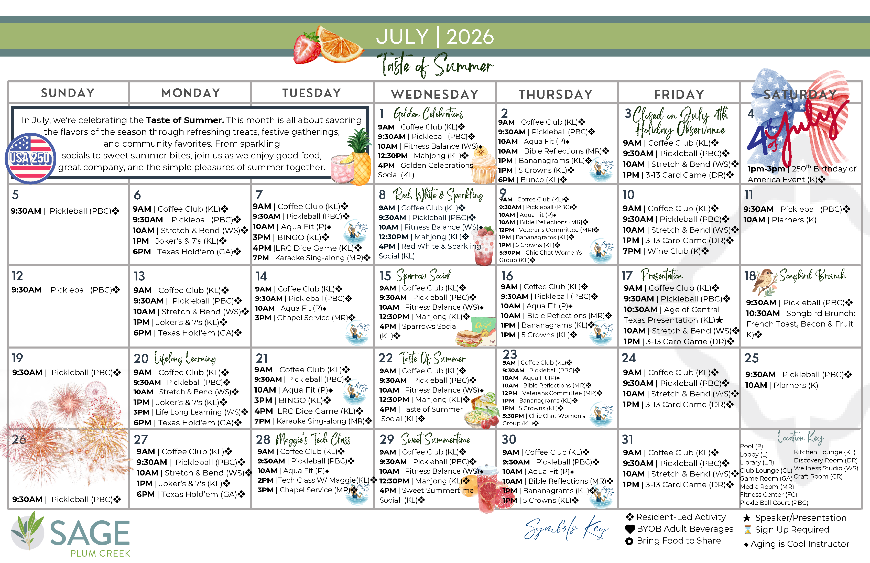Resident Calendar Resident Calendar